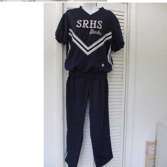 NWOT 2pc SPORT SUIT L 12 14 DARK BLUE SHORT PANTS - Picture 1 of 8
